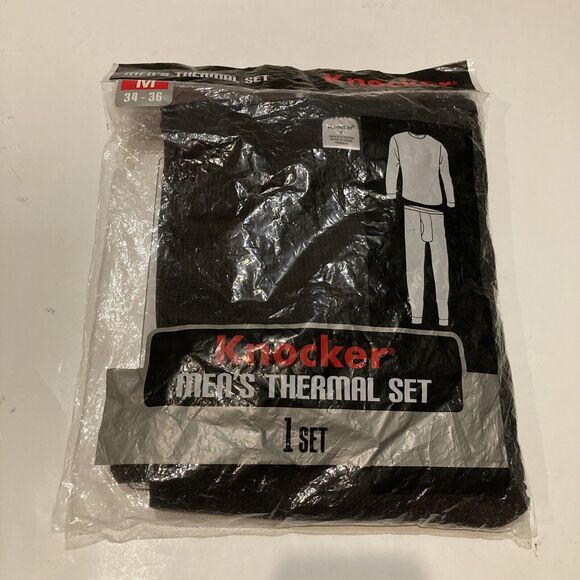 Knockers Other - Knocker Waffle Knit Thermal Underwear 2 Piece Set Black Men Size M (34-36)